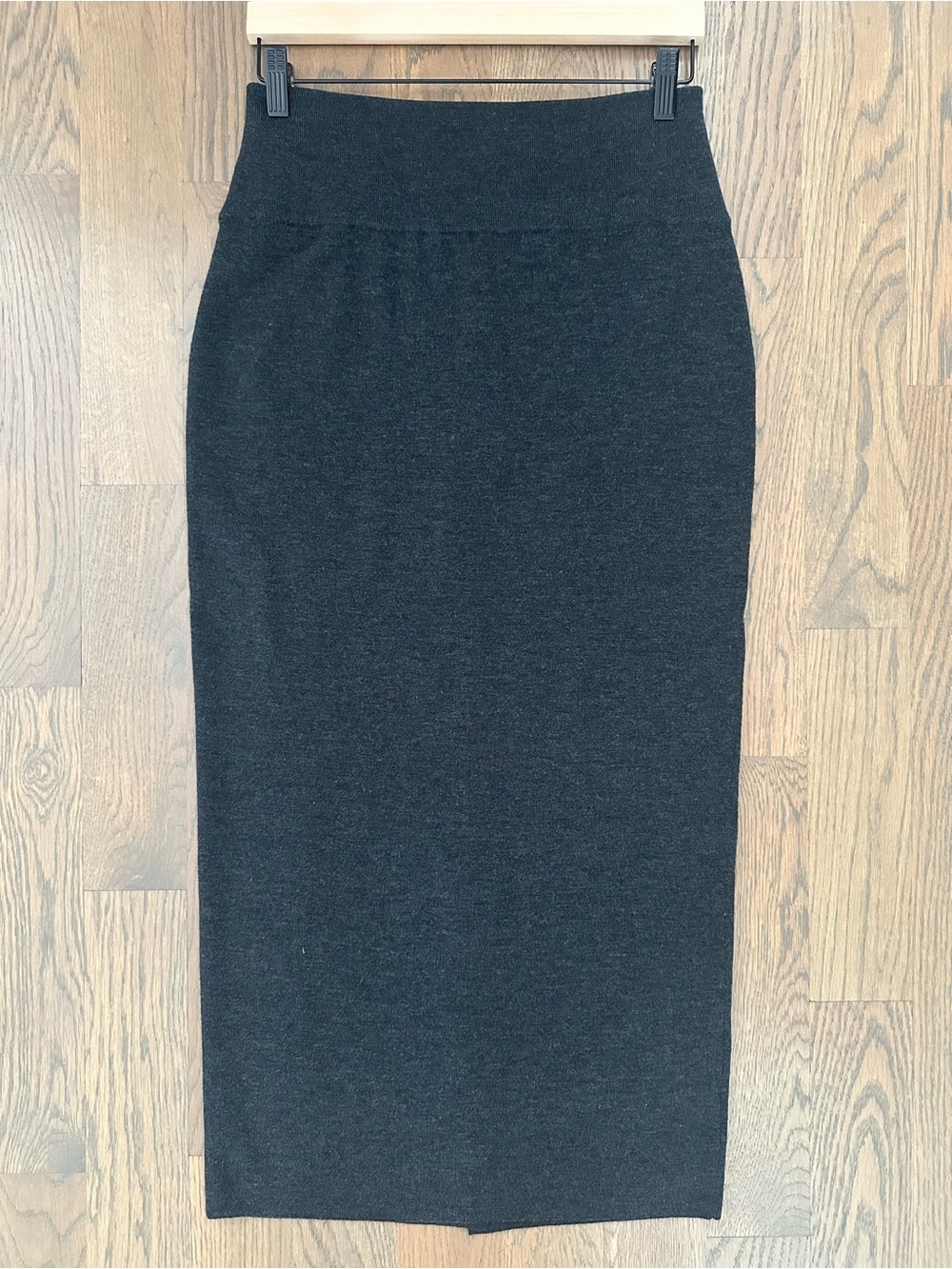 NWT Eileen Fisher Floor Length Merino Stretch Pencil Skirt Charcoal Grey Small